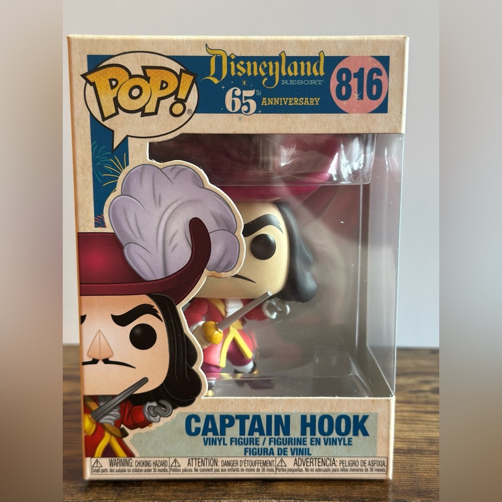Funko Captain Hook Pop Figure - Red and Purple